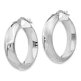thumbnail image 2 of Leslie's 925 Sterling Silver Rhodium-plated Hoop Earrings; for Adults and Teens; for Women and Men, 2 of 3