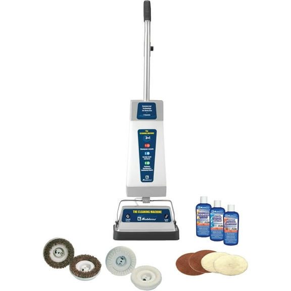 Koblenz P2500B Upright Scrubber - 3.75 quart Water Tank Capacity - Brush, Scrubbing Brush, Polishing Pad, Buffing Pad - Carpet - 4.20 A - Blue, Gray