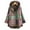 Pink, variant on AOOCHASLIY 2023 Women Tops Woman's Casual Printing Plush Pockets Buttons Long Sleeve Hooded Plush Coat Top