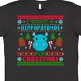 thumbnail image 4 of Inktastic I Want a Hippopotamus for Christmas Pixelated Ugly Sweater T-Shirt, 4 of 5