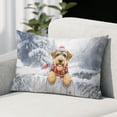 thumbnail image 2 of Playful Airedale Terrier Welcomes Winter Snowy Day with Cardinal Bird Pillowcase Double Sided Dale Waterside Dog Lover Pillow Case Covers - 2017, 2 of 3