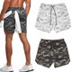thumbnail image 4 of Pantalones cortos de hombre con bucle de toalla Camuflaje Cintura elástica Entrenamiento Correr, 4 of 7