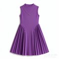 thumbnail image 3 of FYDUU Girls Dress Elegant Pleated A-Line Midi Dresses Sleeveless Formal Party Dress for Girls Round Neck Casual Sundress School Wear 9-10 Years, 3 of 5