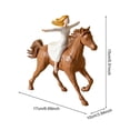 thumbnail image 5 of Dserhfy Girl Riding Horse Figurine Hand-Painted Women on Horse Resin Statue Sculpture Home Office Decoration Ornament, 5 of 7