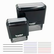 Four Lines for Notes Self-Inking Rubber Stamp Ink Stamper for Business Office - Red Ink - Large 2-3/4 Inch