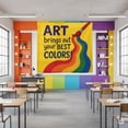 thumbnail image 4 of ViciArt Art Brings Out Your Best Colors Tapestry – 60"x90" Polyester Rainbow Wall Hanging, Colorful Teacher Art Room Sign, Classroom Inspiration, 4 of 4