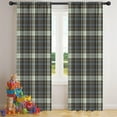 thumbnail image 5 of Blackout Kids Curtains,Brown Blue Checkerboard Checkered Pattern Childrens Insulated Curtains Set Of 2,Bedroom Essentials,Toddler Room Decor 42"x84", 5 of 5