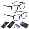 Blue Light Blocking Glasses Computer TV Game Gaming Reading Phone UV400, Blk/Blk