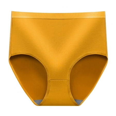 

Baywell Women s High Waisted Underwear Ladies Soft Full Briefs Panties Yellow (Weight)82-220LB