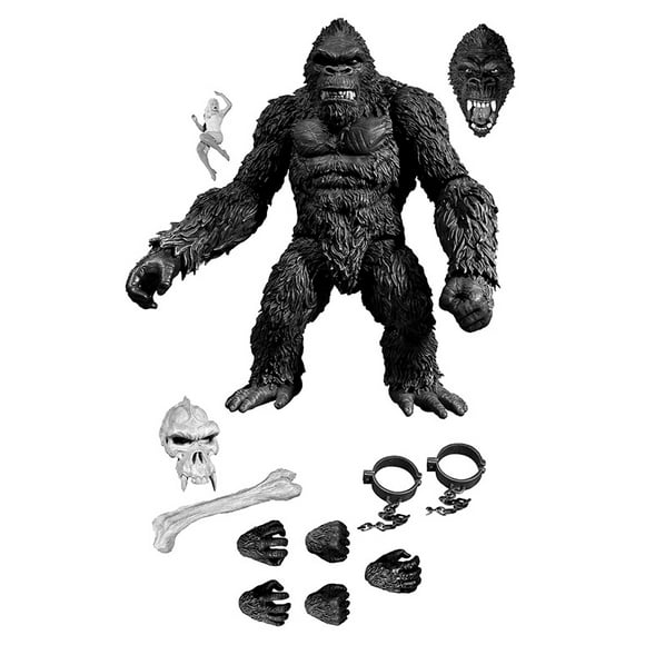 King Kong le de Crâne 7 Pouces Figurine PX Exclusive - King Kong Noir et Blanc