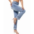 thumbnail image 2 of roswear Women’s Straight Leg Jeans Stretchy, 29.53" Inseam, Size 4-16, 2 of 6