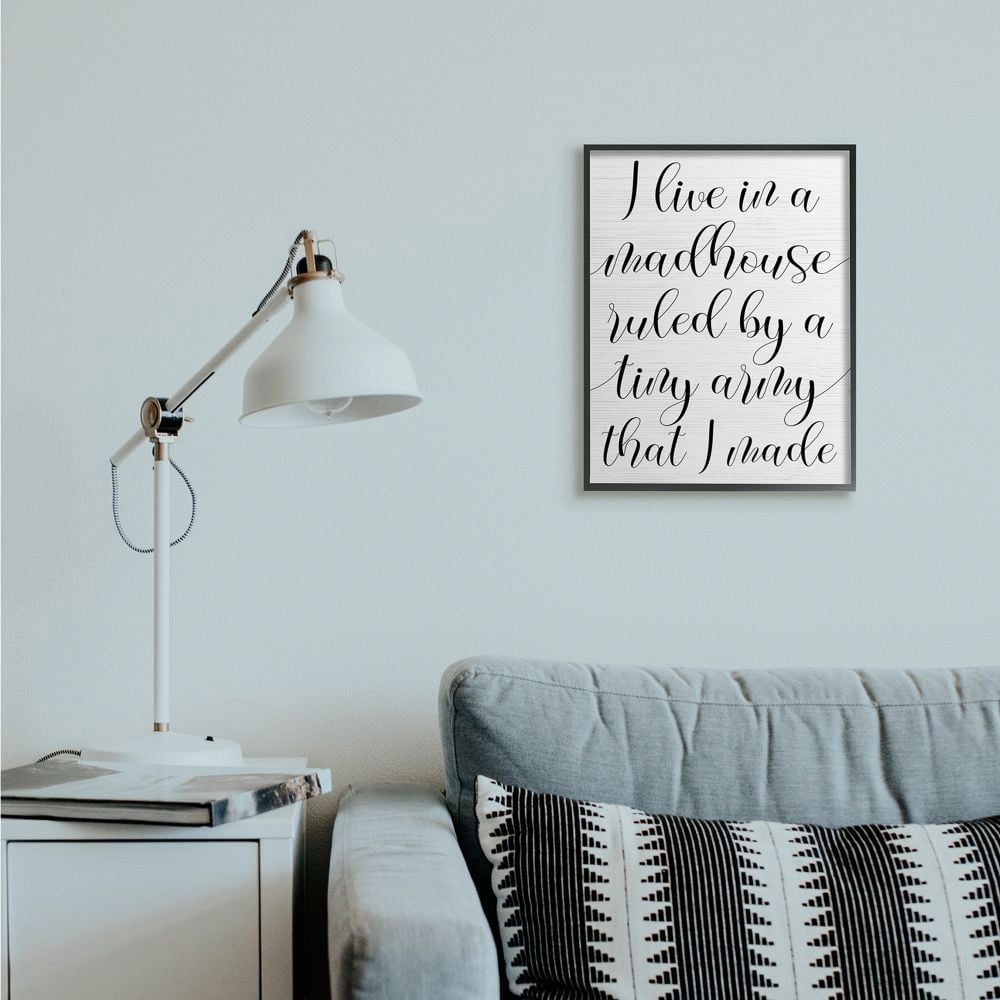 Stupell Industries Madhouse Ruled by Children Phrase Family Humor Designed by Daphne Polselli