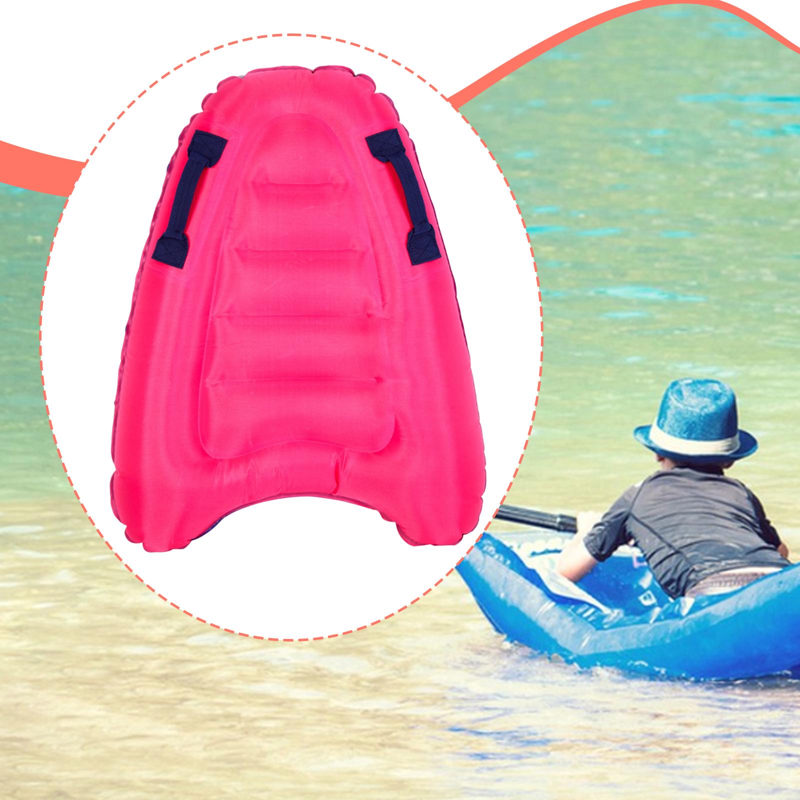 DimyFew Adults Kids Inflatable Surfboard with Handles Kids and Adults Surfing Body Board Pink