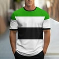 thumbnail image 2 of WRKEKC Chemises à Manches Courtes pour Hommes Mode Décontractée Imprimé Rayé T-Shirt Athlétique Manches Courtes Col Rond Haut Graphique Confortable, 2 of 5
