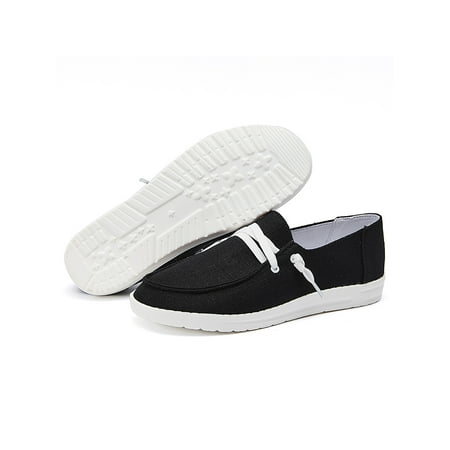

Crocowalk Women s Slip On Loafer Canvas Low Top Fashion Sneakers Casual Flat Comfortable WRAking Shoes
