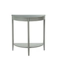 thumbnail image 3 of Bowery Hill Contemporary Wood Half Moon Shaped Console Table in Gray, 3 of 4