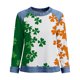 thumbnail image 5 of TaTaai 2026 Spring St Patrick Day Solid Color Top for Women Long Sleeve Patchwork Round Neck Casual Blouse Soft Comfy Shirt Daily Holiday Celebration Outfits Gift, 5 of 5