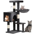 thumbnail image 1 of Árbol para Gatos BestPet de 94 cm con Poste Rascador y Hamaca, Gris Claro, 1 of 7