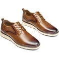 thumbnail image 3 of Mens Casual Dress Shoes Genuine Leather Plain Toe Mens Dress Sneakers Lightweight Comfortable Business Casual Oxford Shoes for Men, 3 of 6