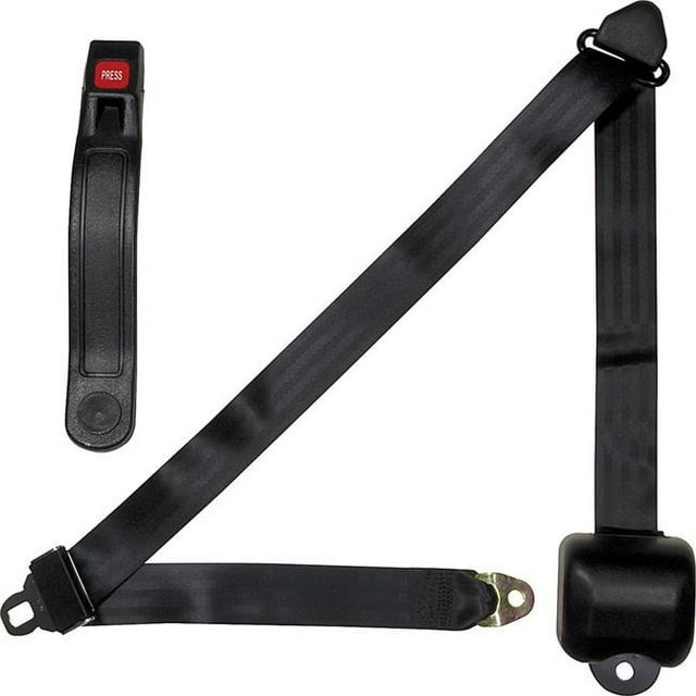 Allstar Performance Ceinture de Sécurité Rétractable à 3 Points&44; Noir