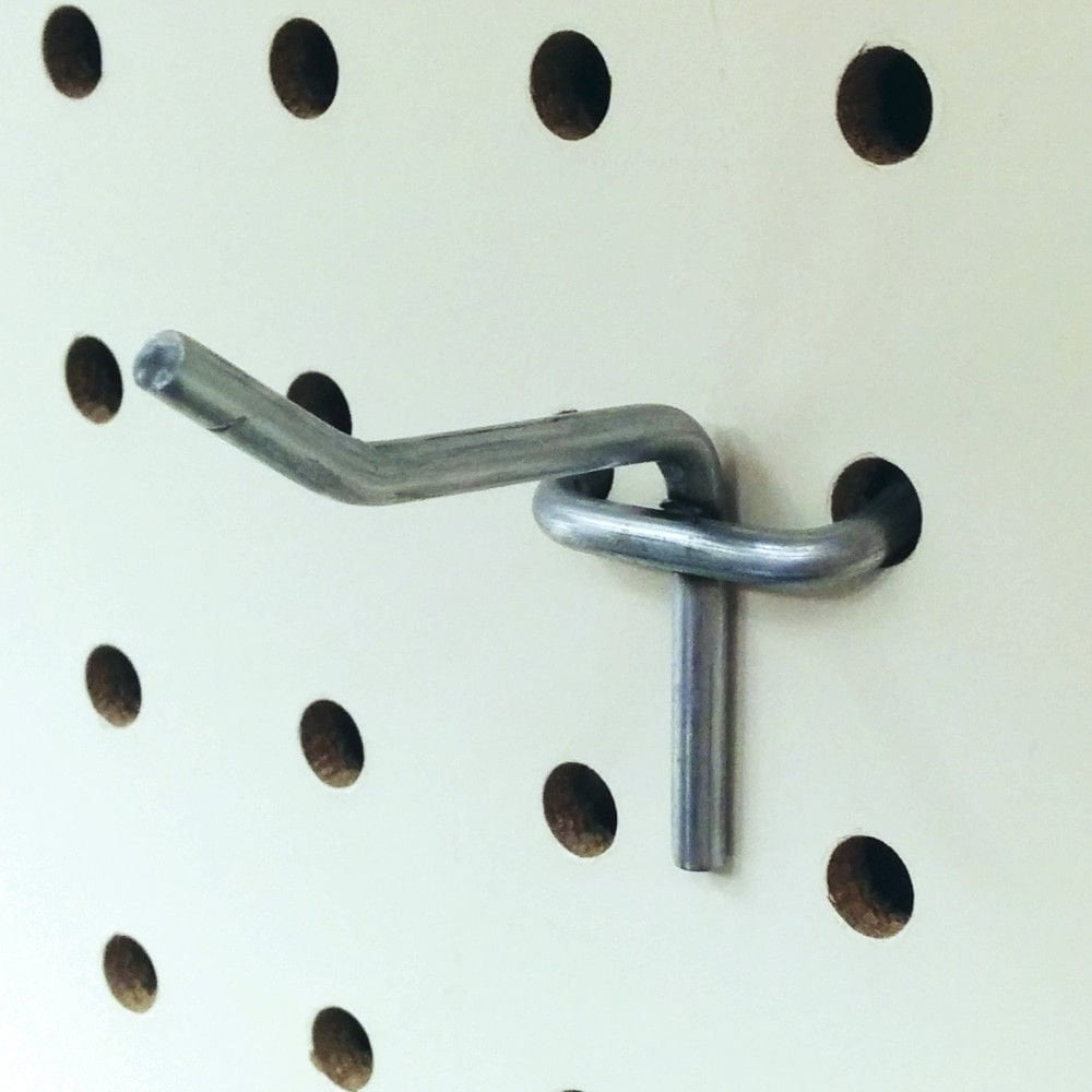 1" Peg Hooks, Pegboard Display Panel Hangers, 100 Pack