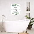thumbnail image 3 of Sage Green Leaf Wall Art Eucalyptus Plant with White Floral Bathroom Canvas Wall Art Funny Inspirational Painting Wood Framed Prints Wall Decor for Living Room Bathroom Dorm,12x16 inches, 3 of 6
