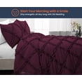 thumbnail image 2 of SGI Oversized /Palatial King Diamond Ruffle Comforter Set Microfiber 3 Piece Wine, 2 of 5
