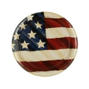 Bulk Buys PC237-48 Rustic Flag Patriotic Party Plates, 48 Piece