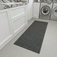 thumbnail image 2 of Ottomanson Hallway Runner Rug 2' x 5' Non-Slip Stain-Resistant Custom Size Carpet for Kitchen, Black, 2 of 13