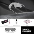 thumbnail image 3 of Oakley OO9208 Radar EV Path Shield Shaped Polarized Sunglasses for Men - Includes Official Eyewear Kit - Carbon Frame Frame with Prizm Black Lens, 3 of 7
