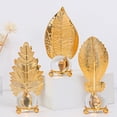 thumbnail image 2 of Arte del hierro, bola de cristal de hoja dorada simple, mesa para el hogar, decoración artesanal de metal, 3 uds., 2 of 5