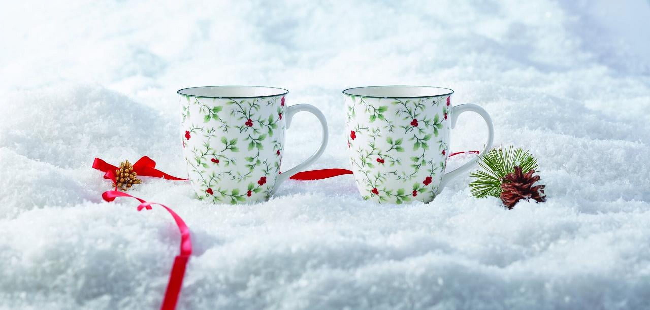Pfaltzgraff Winterberry Porcelain 20 oz Mug Full Coverage, Set of 2