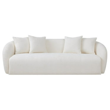 Ashcroft Furniture Linden Ivory Boucle Sofa