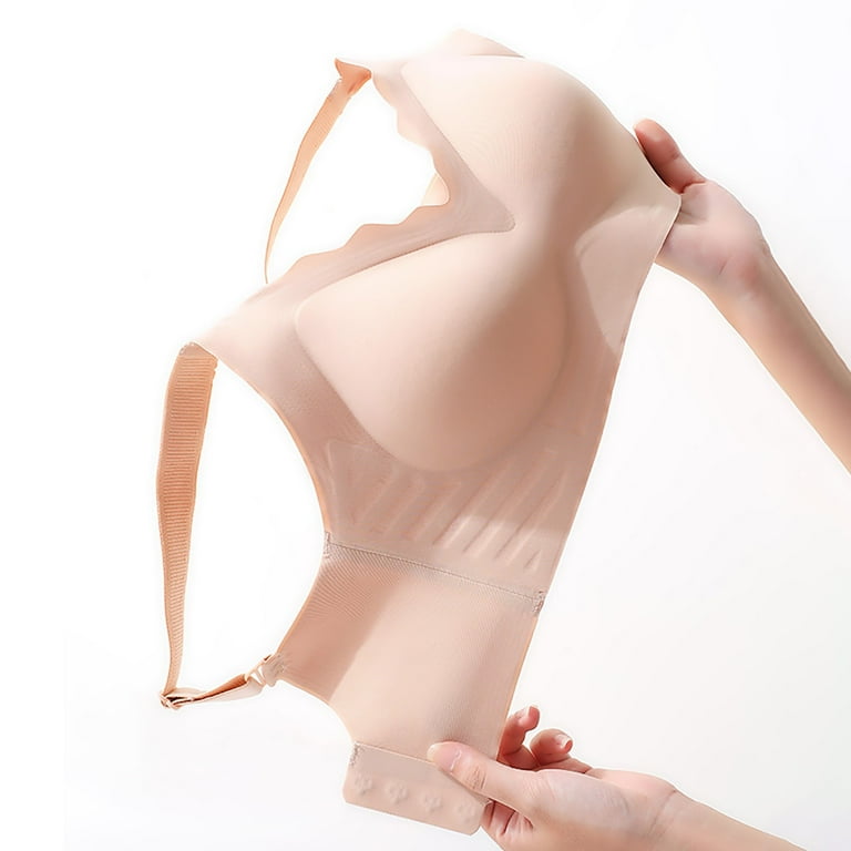 WOWENY Wireless Bras For Women - Scalloped Seamless Bralette With 3D Support