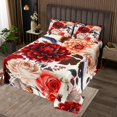 thumbnail image 2 of Flowers Bedspread Set Boho Floral Coverlet Set,Romantic Rose Quilt Set Queen,Botanical Quilted Plant Bohemian Decor, 2 of 5