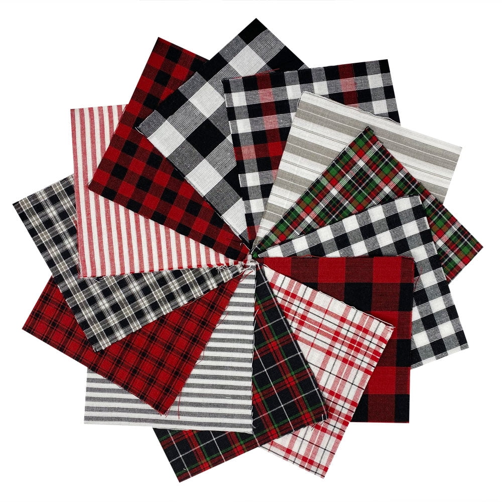 Buffalo Plaid Quilting Cotton Fabric in Red and Black for Crafts and More DIY Sewing Projects Masks Quilts