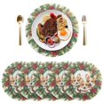 thumbnail image 5 of Ryvnso Corgi Dogs Christmas Wreath Round Plate Mats Dining Table Placemat Set of 4 for Holiday Decoration, 5 of 7