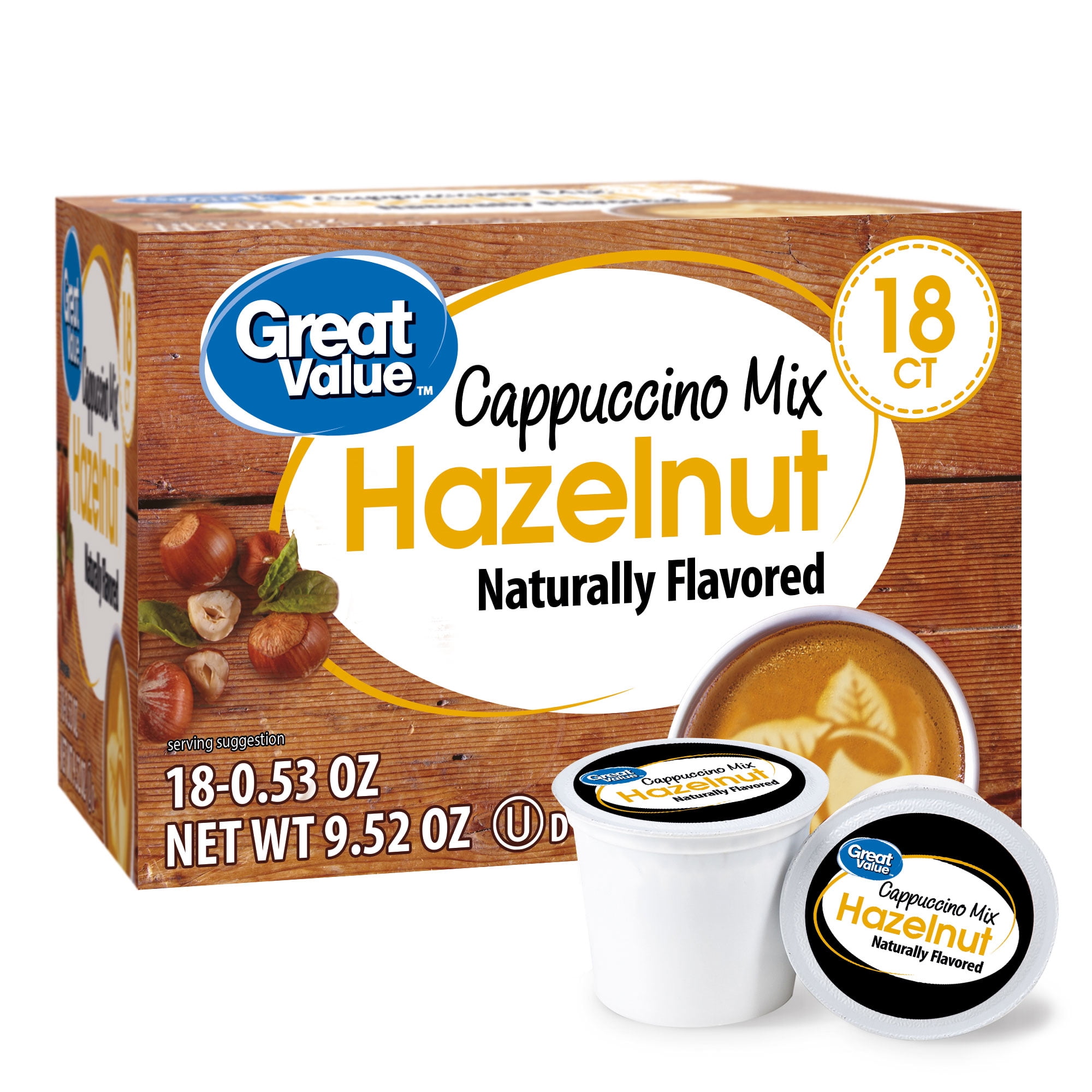 Great Value Hazelnut Cappuccino Mix, 0 