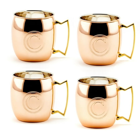 Old Dutch 16 oz. Monogrammed Moscow Mule Mugs - Set of 4