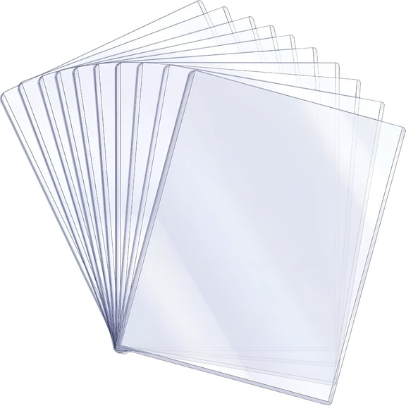 CCOCC 6 Pcs 8.5 x 11'' Rigid Print Protectors Clear Rigid Plastic Paper Page Protectors Photo Plastic Sleeves for Document