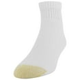 thumbnail image 7 of Gold Toe Mens 656p Cotton Quarter Athletic Socks, Multipairs, White (6-Pairs), X-Large, 7 of 7