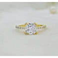 thumbnail image 4 of vylahjewellery 2 CT Cushion Cut Moissanite Diamond Ring 18K Rose Gold Engagement Ring Forever One, 4 of 6