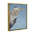 thumbnail image 4 of Stupell Industries Heron Portrait on Blue Animals & Insects Painting Gold Floater Framed Canvas Art Print Wall Art, 17 x 21, 4 of 10