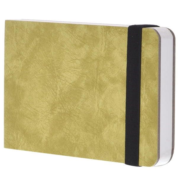 Uxcell Watercolor Journal, 24 Sheets 5.5x3.5" Handbook Sketchbooks Fine Lines Yellow