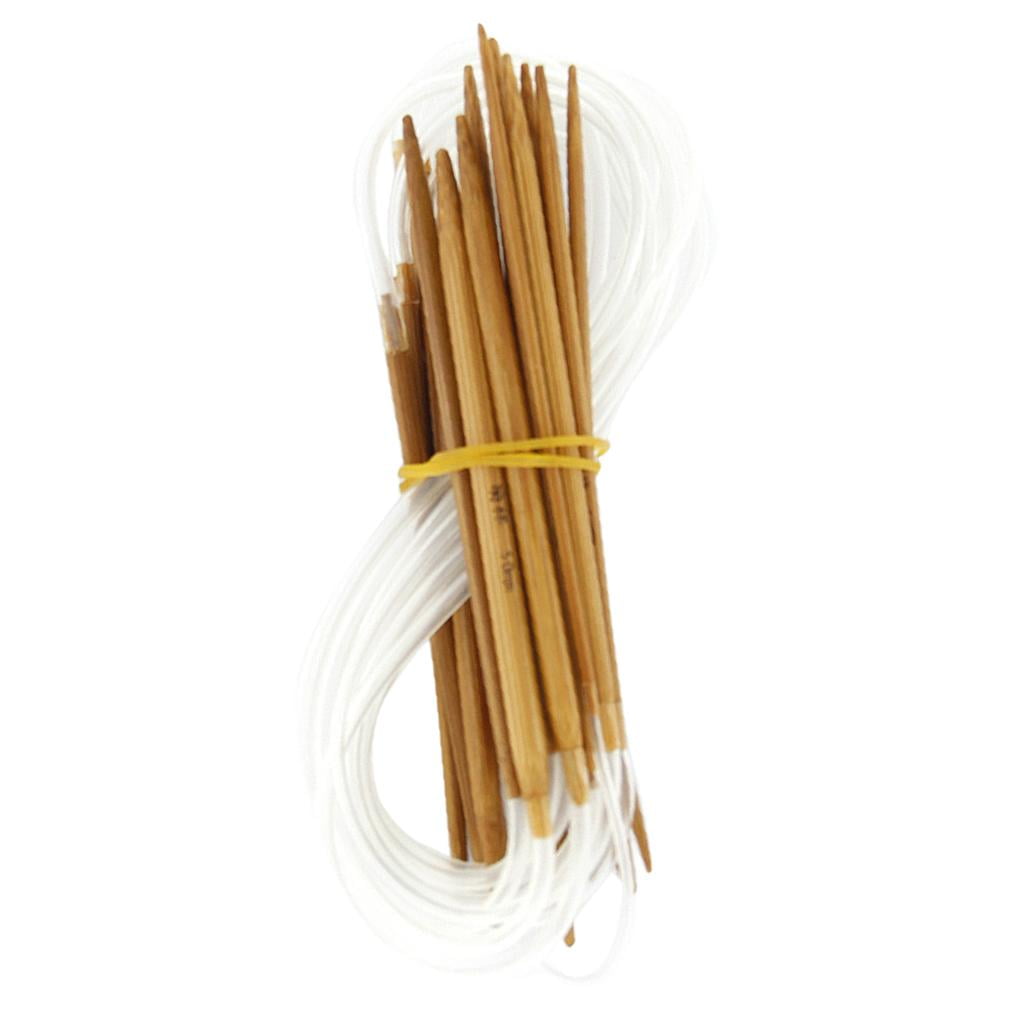 11 Pcs 2.0mm-5.0mm 40cm Bamboo Circular Knitting Points