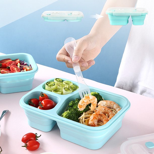 Banghong Collapsible Bento Lunch Boxes, Stacking Silicone Food Storage