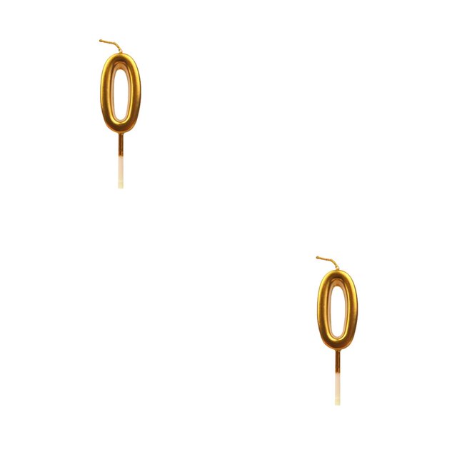 Inteprter decorativa para pastel, accesorio de aniversario, forma de número, decoración de pasteles, velas de té sin humo, accesorios para Oro cero 2Conjunto