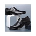 thumbnail image 4 of Difumos Men's Glossy Round Toe Oxford Shoe Nonslip Business Smooth Dress Shoes Black 46, 4 of 7