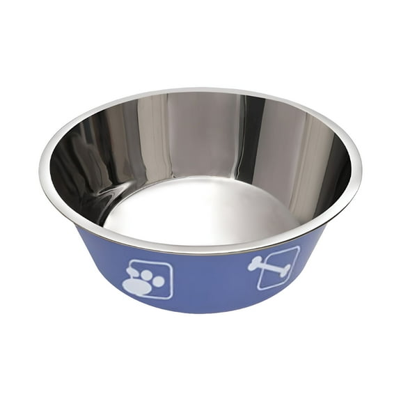 ACDANC Stainless Steel Dog Bowls for Small Dogs Double Wall Insulated Pet Food Water Bowl Non Rubber Bottom Rustproof Durable Feeding Dish 4.7 Inch