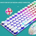 thumbnail image 3 of USB LED Backlit Retro Typewriter Mechanical Keyboard -RGB Switch - Round Keycaps -104 Keys Vintage Inspired Steampunk Gaming Keyboard鈥揗echanical Gaming Keyboard for PC/Mac/Gamer/Typ, 3 of 7